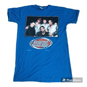 Backstreet Boys, Blue Tshirt, One Size Fits Most.